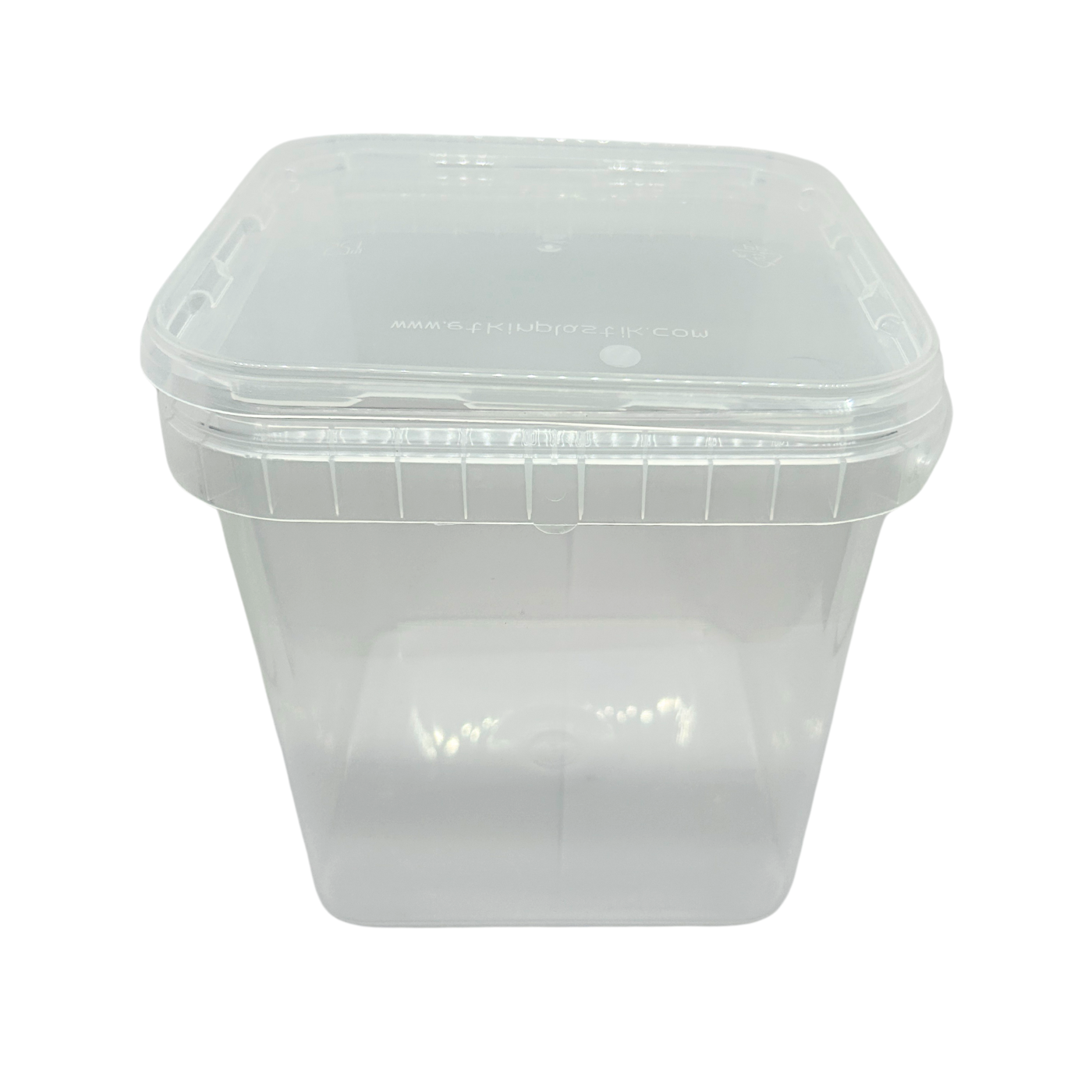 5 Litre Square Clear Bucket with Lid