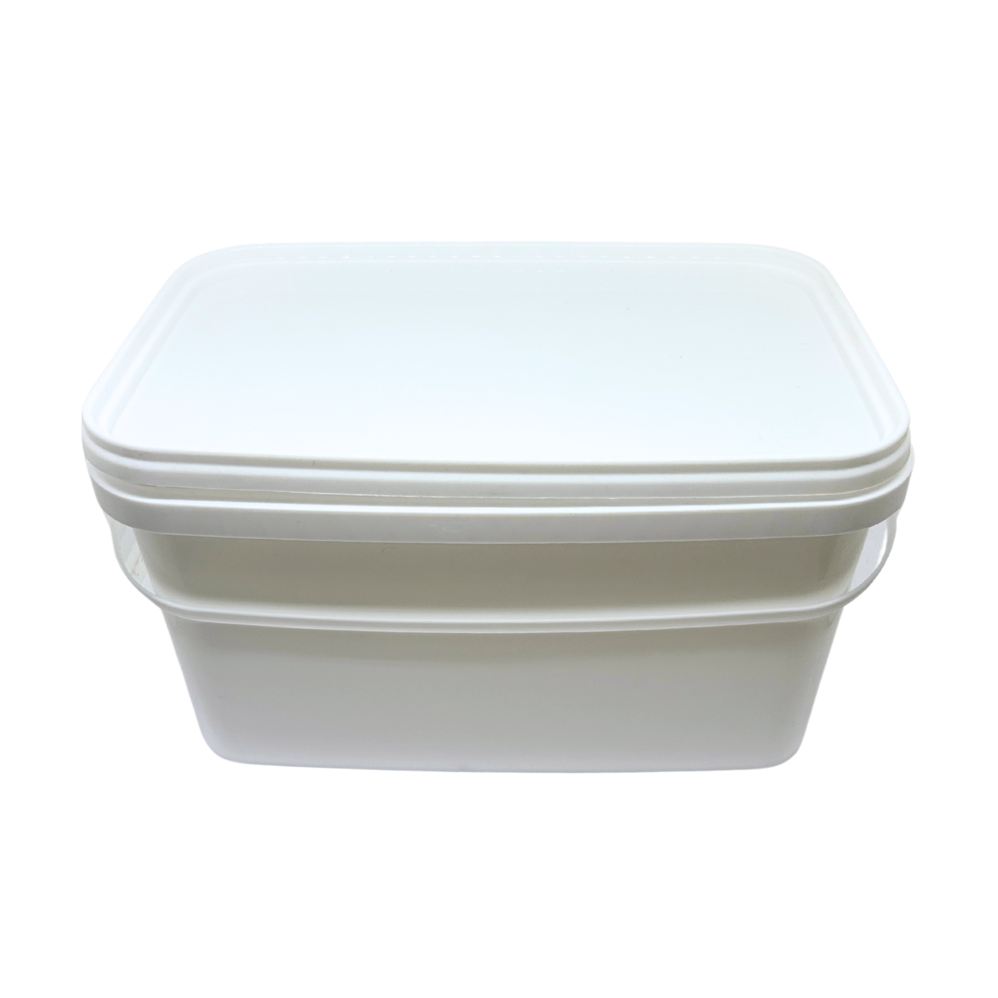 5 Litre White Rectangular Bucket with Lid