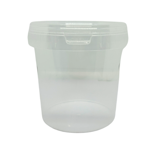 1 Litre Clear Bucket with Lid