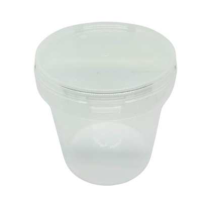 1 Litre Clear Bucket with Lid