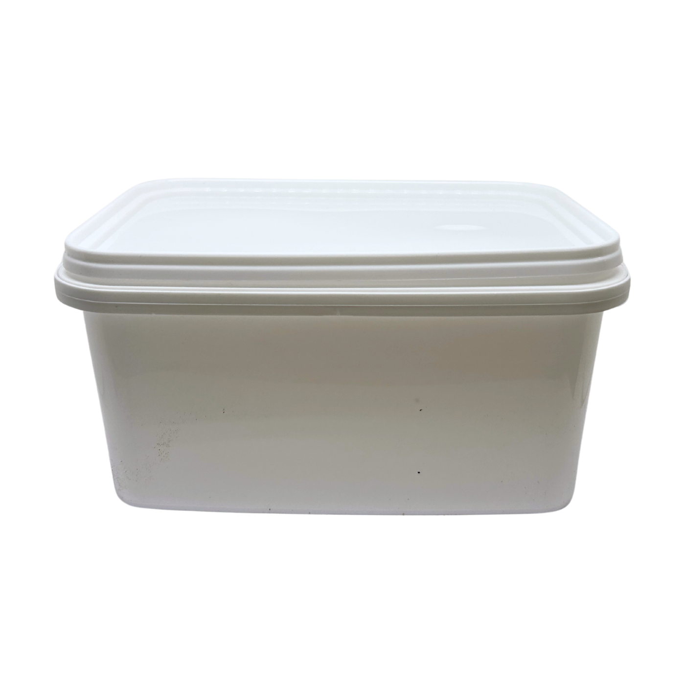 2.5 Litre White Rectangular Bucket with Lid – Natures Grub Bulk