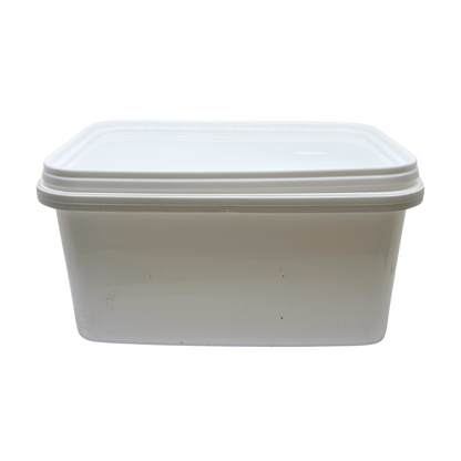 2.5 Litre White Rectangular Bucket with Lid